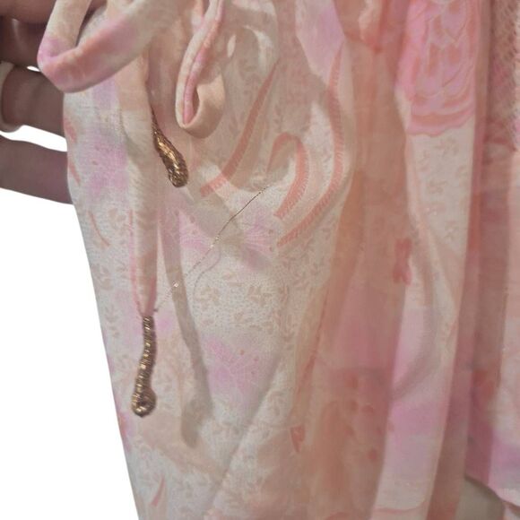 Tularosa Women's Cream & Pink Poly Georgette Top NEW - Picture 10 of 15